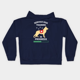 German Shepherd Service Dog in Training Kids Hoodie